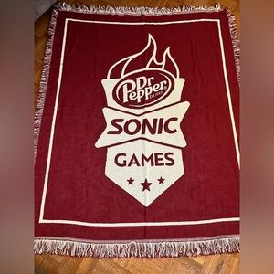 Dr. Pepper Sonic Games Promotional Woven Throw Blanket Sonic Drive In Merch